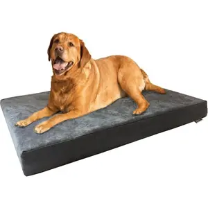 XL Orthopedic Memory Foam Dog Bed with Machine Washable Cover and Waterproof Lining, Suitable for Medium to Large Pets, 47"x29"x4" Pad for 48"x30" Crate