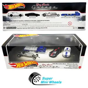 Hot Wheels Premium 1:64 Jay Leno Garage 4 Cars Set - Ford Shelby GT350R & 2017 Ford GT & Jay Leno Tank Car & 1955 Mercedes-Benz "Blaues Wunder"