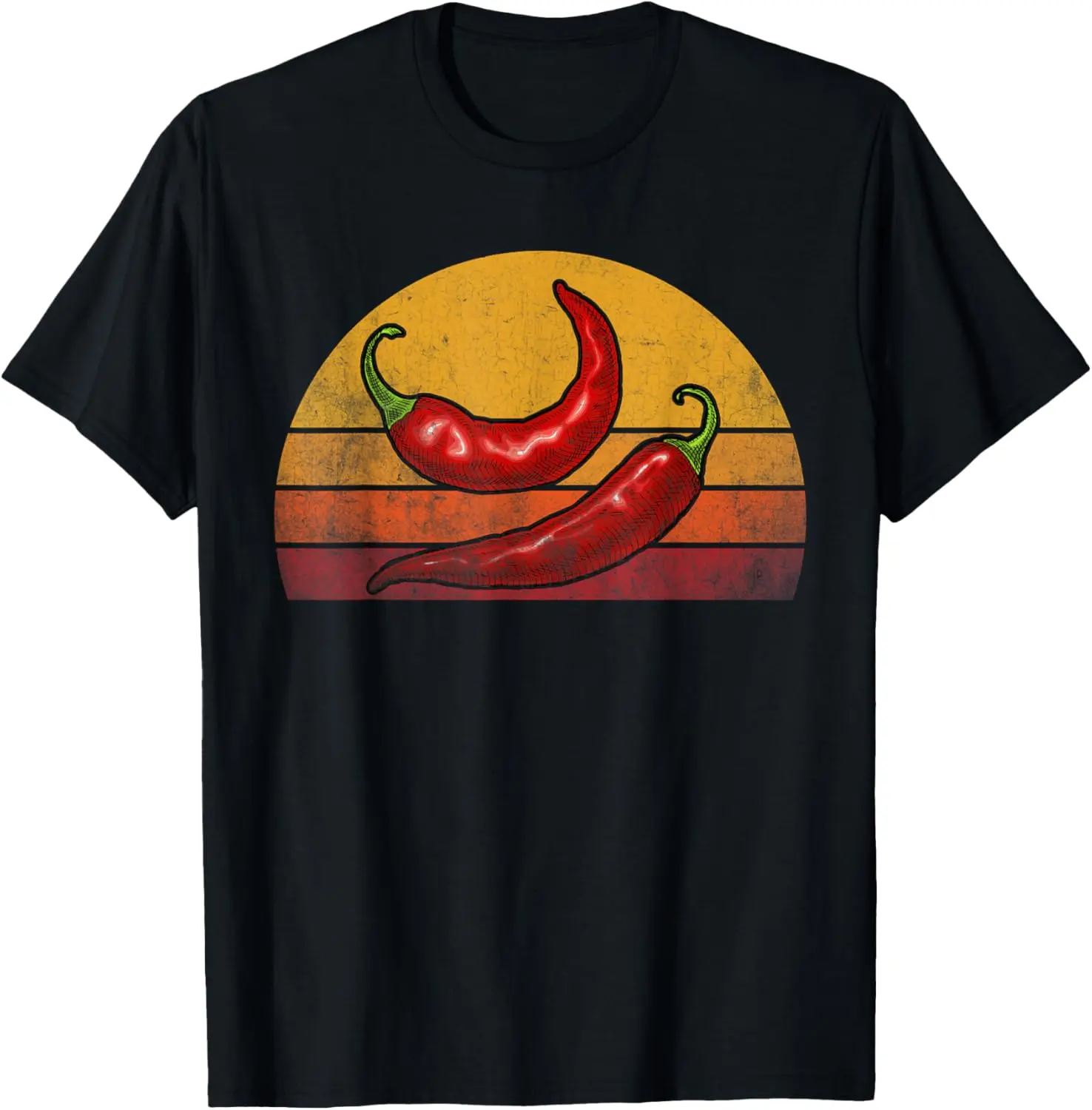 100% Cotton Red Chilli Peppers, Red Hot Vintage Chilli Peppers T-Shirt