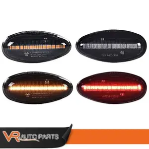 Rear Black LED Side Marker Light Smoke Lens 4X Fit For 2001-14 Silverado 2500
