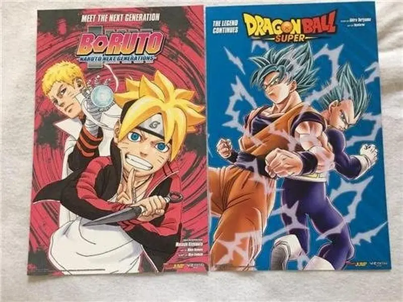 DRAGON BALL SUPER/BORUTO (NARUTO) 11"x17" D/S Original Book Promo Poster Manga 2017