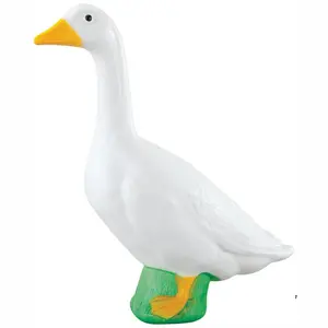 23" Large White Goose, Plastic Garden Décor, Vibrant and Clean Painted Goose Feet - Indoor or Outdoor Decorative Figurine for Garden, Patio, or Entryway Accent