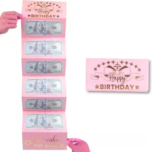 Surprise Birthday Cash Gift Envelopes, 6 Slots - Elegant Design, Men's and Women's Festival Money Clips, Suitable for Any Birthday Celebration, Unique Cartoon Fantasy Theme Souvenirs, Cash Gift Display, Dollars
