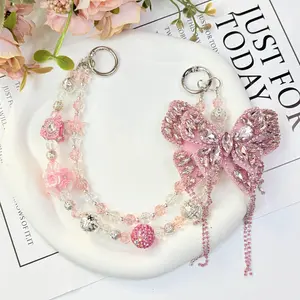 Tassel&Rhinestone Butterfly Style Bag Charm,Delicate Handbag Pendant Accessory for Women,Detachable,Pretty Mother's Day Gift,Ideal Birthday Gift for Girls & Women,Summervibes