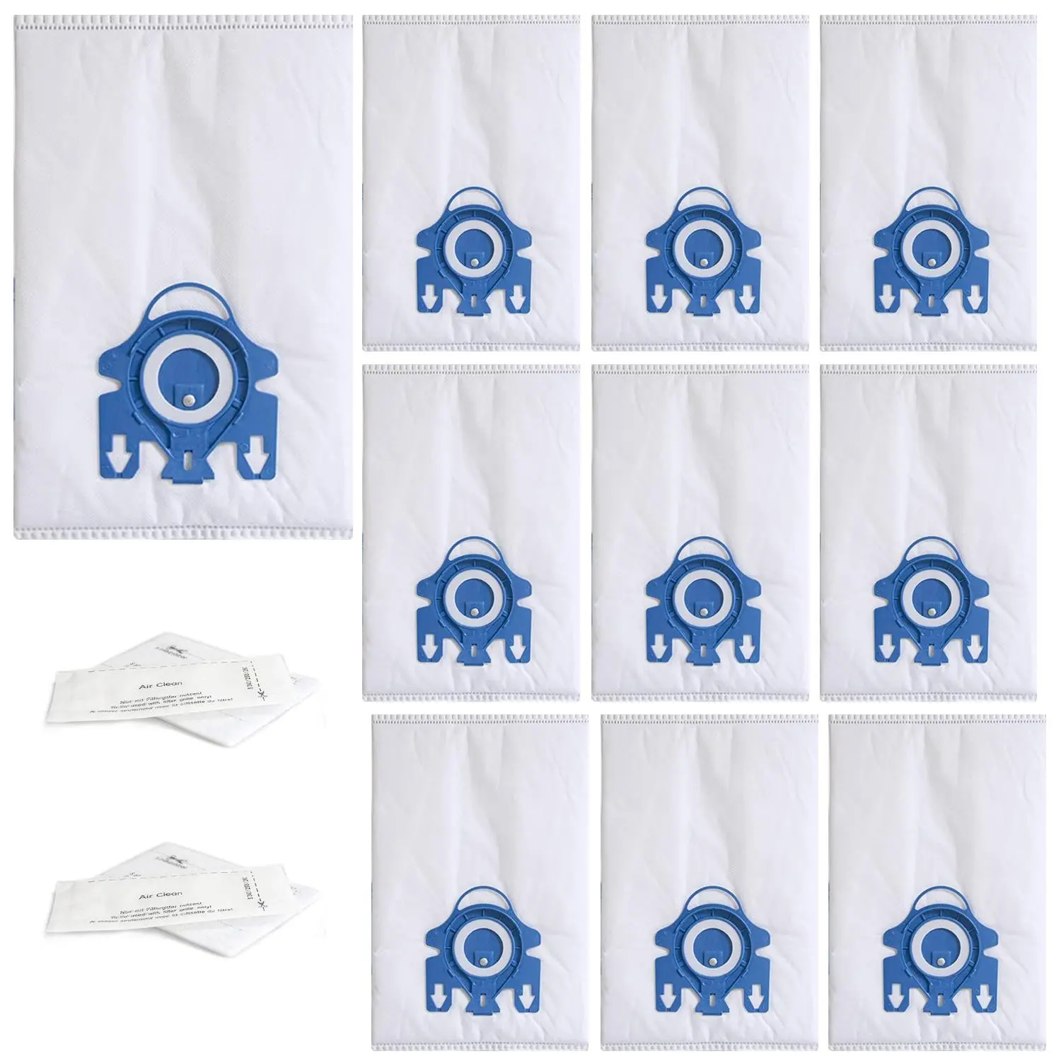10 Pack Miele Vacuum Cleaner Replacement Spare Bags, Compatible with Classic C1 C2 C3, S2 S5 S8 Series, S227 S240 S270 Models, Replacement Parts