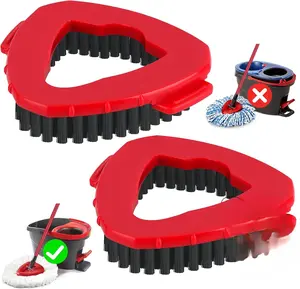 2 Pack Scrub Brush Replacement Head for O Cedar EasyWrin Spin Mop 1 Tank System, Spin Mop Replace Head Base, Shower Floor Scrubber, Hard Bristle Cleaning Brush for Bathroom Kitchen Wall Tile