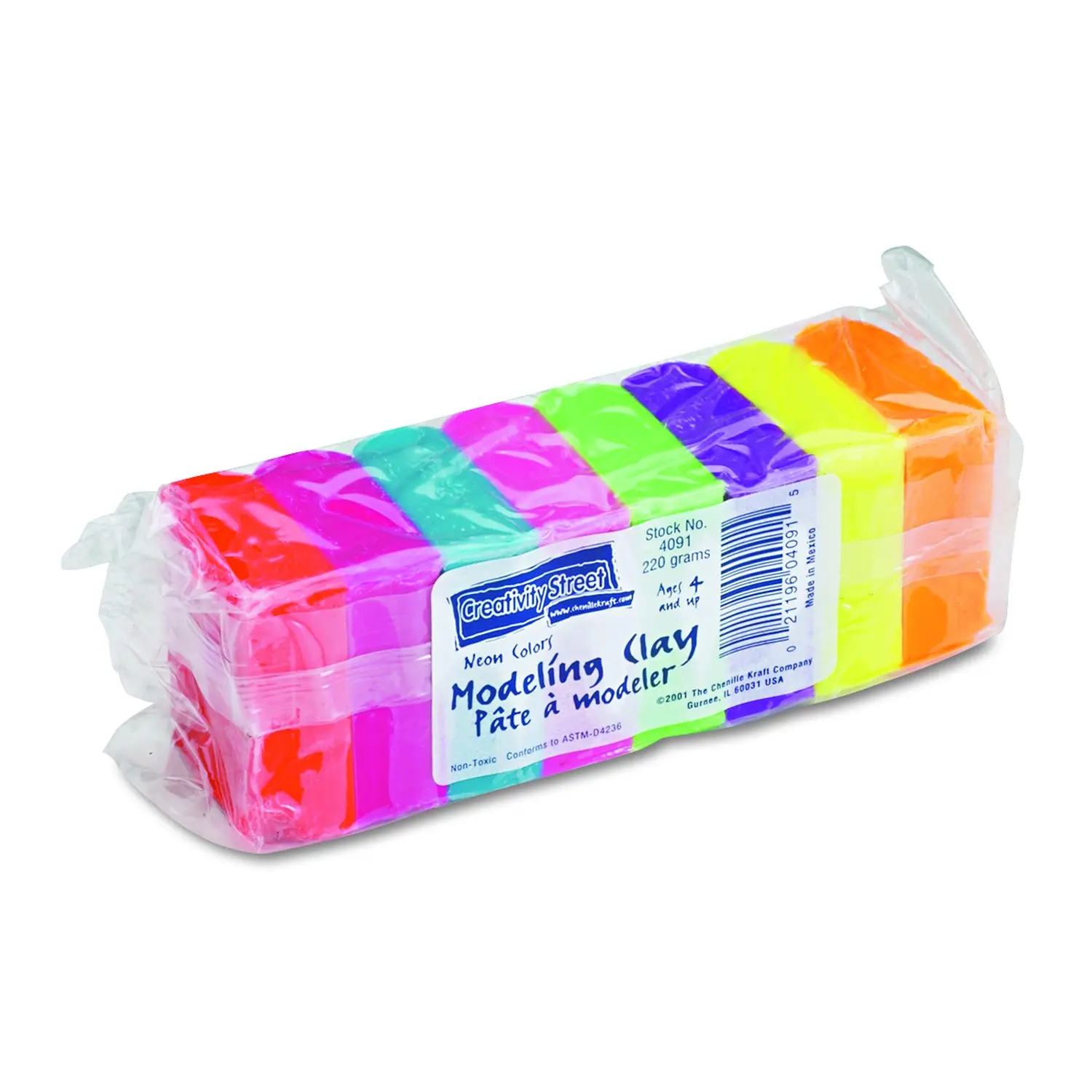 Modeling Clay Assortment 27.5 g of Each Color Assorted Neon 220 g PAC4091