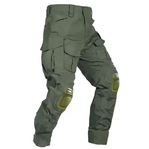 2025 Men's Camouflage Tactical Pants, with Knee Pads, 10 Pockets, Regular Fit, Tear-Resistant Hunting Outdoor Pants, Belt Not Included