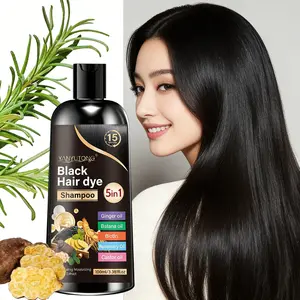 100ml Premium Herbal Black Hair Revitalizing Shampoo | 5-in-1 Advanced Gray Coverage System with Ginseng Complex & Argan Oil Fusion | Clinically Proven to Color While Strengthening & Illuminating Damaged Hair