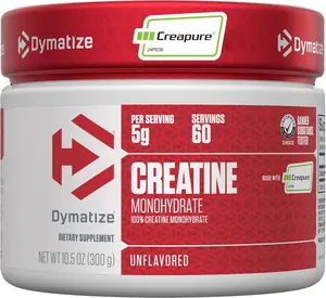 Creatine Monohydrate Powder with Creapure 300g – 5g Per Serving – Muscle Strength & Performance Support – Gluten Free – 60 Servings