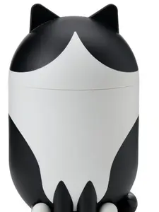Ikea GREJSIMOJS Cat-Shaped Storage Box with Lid, Black & White Foldable Organizer Bin, Value Pack of 5 – Cute Kids Toy Storage Containers for Clothes, Books & Nursery Organization