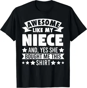 100% Cotton Awesome like my Niece Uncle Aunt T-Shirt