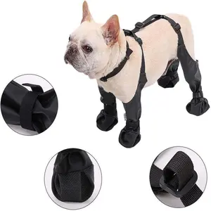 Dog Boots Suspenders - Waterproof Anti-Slip Dog Shoes for Small Medium Large Dogs, Adjustable Anti-Dirt Suspension for Winter and Summer Hiking