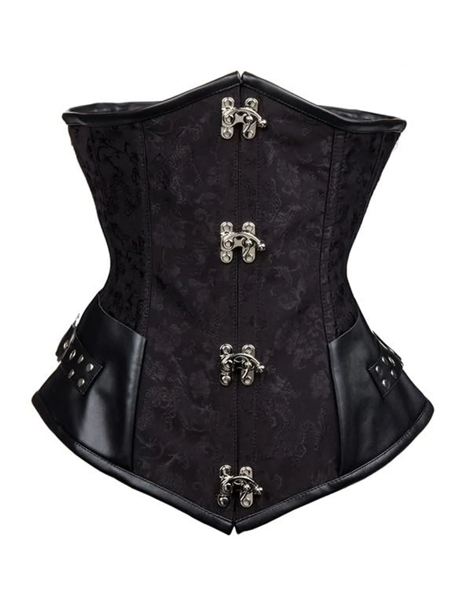 Underbust Corset Steampunk Half Waist Corset Bustier,Underbust Waist Cincher Women Costume