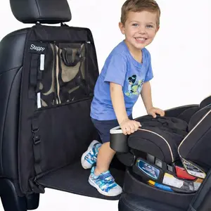 Steppy, Car seat Step with built-in Footrest for Kids - Durable Multi-Panel Design, Waterproof & Easy to Clean, Secure Attachment to Front and Back Seats. Fits all car types!