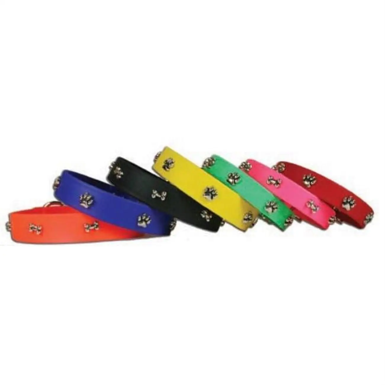 Leather Brothers B100A-LBL24 Zeta Biothane Dog Collar, 1x24 in, Black & Light Blue, Black Hardware, Comfortable Wear
