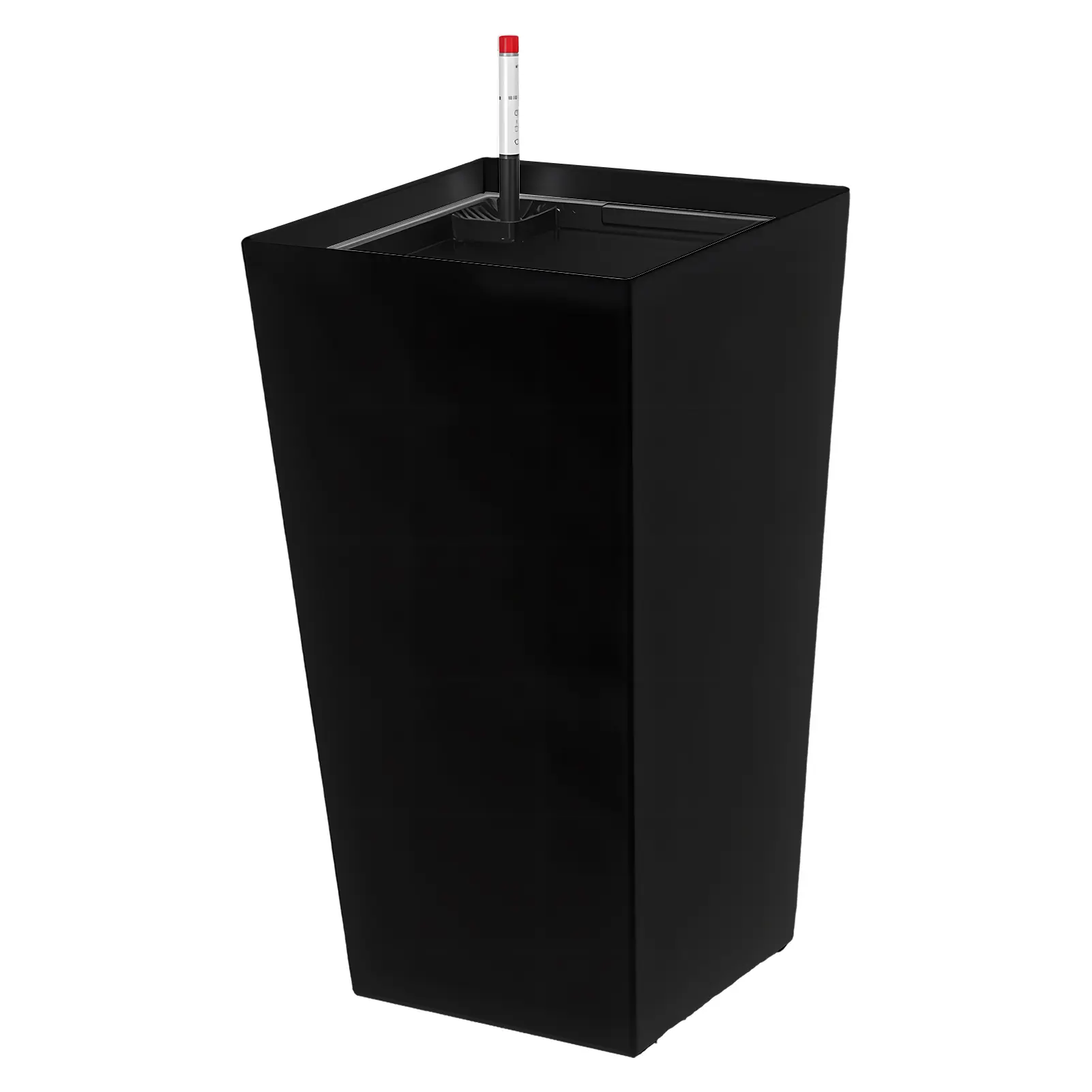 2Pcs Resin Garden Flower Pots & Planters (H: 55Cm, 21.7in Tall) with Visual Water Level Tray, Inner Bucket Handle, for Patio Indoor Outdoor Front Porch Balcony; Black 1pc Option Available