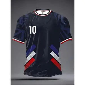 Men'S Casual Football Jersey, Loose Breathable Round Neck T-Shirt Football Sports Wear Comfortable Fit, Personalized Name And Number Customization, Suitable for Parties And Summer Events. Lightning Battle Robe Arrives on The Field