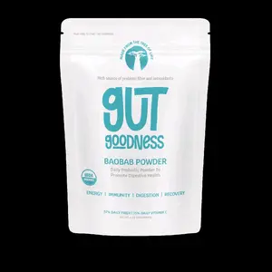 Gut Goodness Organic Baobab Powder – Prebiotic Powder Supplement – Gut Health Supplement - Daily Fiber Supplement – South Africa Origin