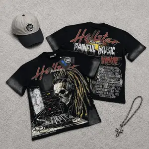 Hell Star Graphic T Shirt Pure Cotton Streetwear Y2K Summer Daily Casual Festival Outfit TikTok Viral Hip Hop Harajuku Unisex Oversized Top
