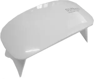 Sun Mini UV/LED Nail Dryer - 6W USB Portable Gel Polish Curing Lamp - 60s/120s Manicure Art Tool (White)