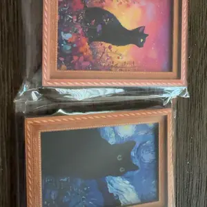 1pc/2pcs Cute World Famous Paintings Cat Refrigerator Magnet, Creative Decorative Refrigerator Magnet, Fashion Cat Magnets For Fridge, Cute Cat Fridge Magnet, Flower Cat Magnets For Fridge, Refrigerator Decorating Magnet