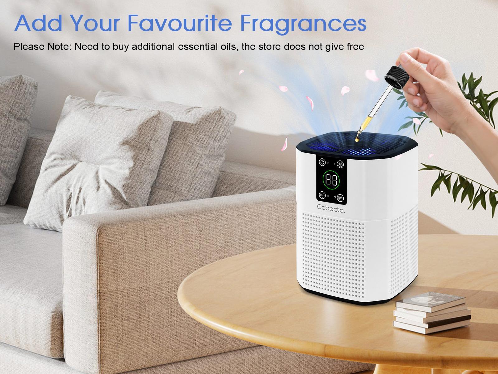 PureWave Ultra-Quiet Air Purifier for Bedroom & Office: H13 HEPA & Dual Purification tackles Allergies, Dust, Pet Dander. Built-in Essential Oil Diffuser adds Aromatherapy to Medical-Grade Cleaning for Better Sleep. Sleek, Portable Design.