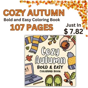 Fall Vibes: Bold and Easy Coloring Book for Adults, Teens, and Seniors – Simple Relaxing Autumn Designs, Perfect for Stress Relief and Creativity (Paperback)