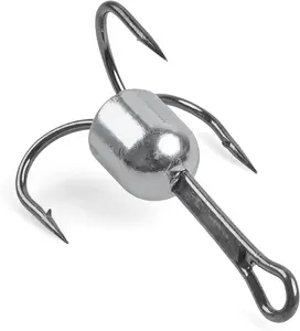 Snagging Hooks Large Weighted Treble Hooks Bunker Snag Hook with Weight for Trout Salmon Saltwater Fishing, 1oz 1.25oz 1.5oz 2.5oz