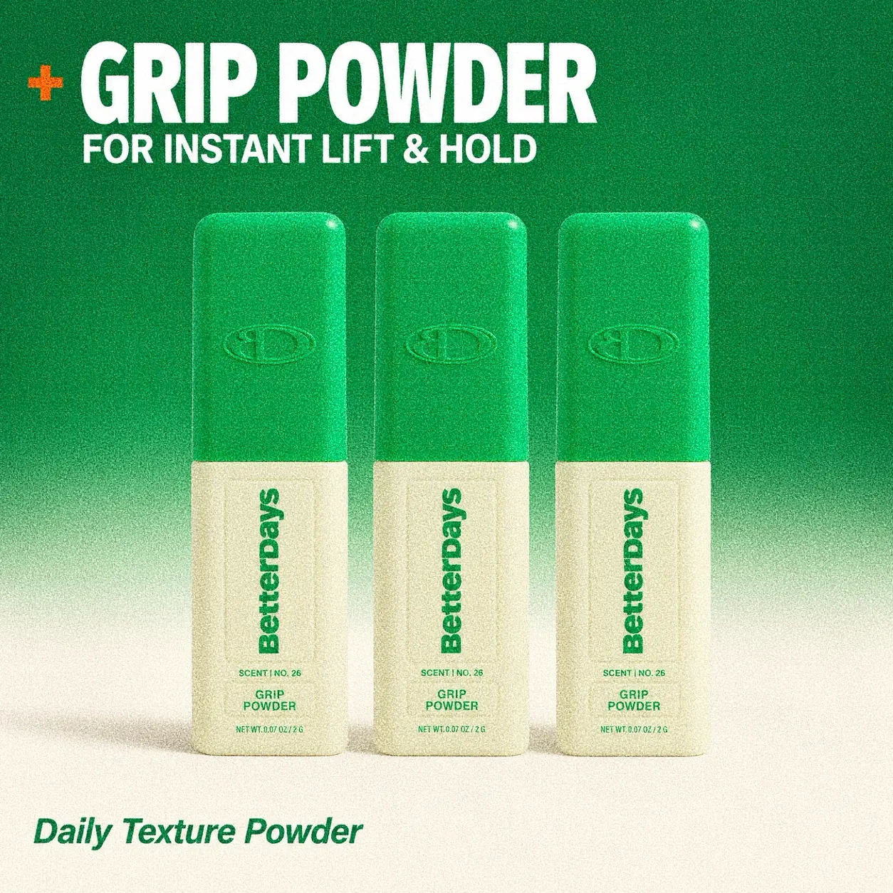 3-Pack BetterDays Texture Powder For Men by VicBlends Volumizing Styling Powder 2g Each