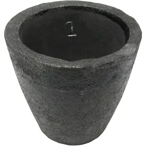 1-2Kg Clay Graphite Crucibles Premium Black Foundry Cup for Furnace Torch Melting Casting Refining Gold Silver Copper Brass Aluminum