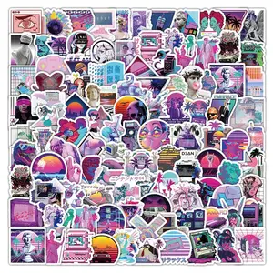 103 Pcs Vaporwave Aesthetic Stickers - Retro 80s/90s Style Decals for Laptop, Phone Case & DIY Decoration Papery Pop Store