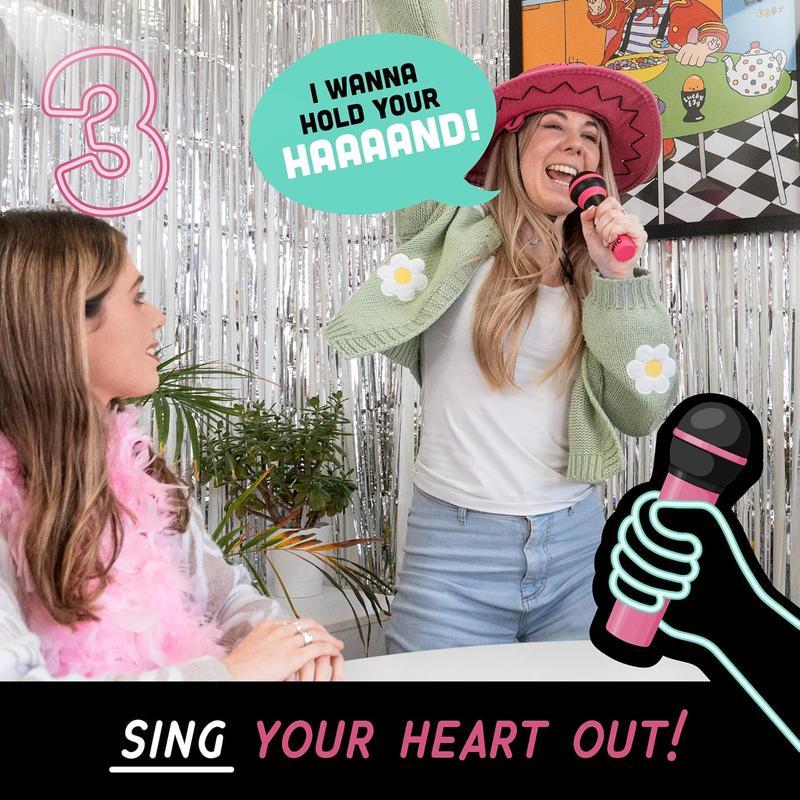 Grab The Mic - Karaoke-Style Game with Foam Microphone, 125 Word Cards, Game Board, Player Tokens & Easy-to-Follow Instructions Grab The Mic - Karaoke-Style Game with Foam Microphone, 125 Word Cards, Game Board, Player Tokens & Easy-to-Follow Instructions
