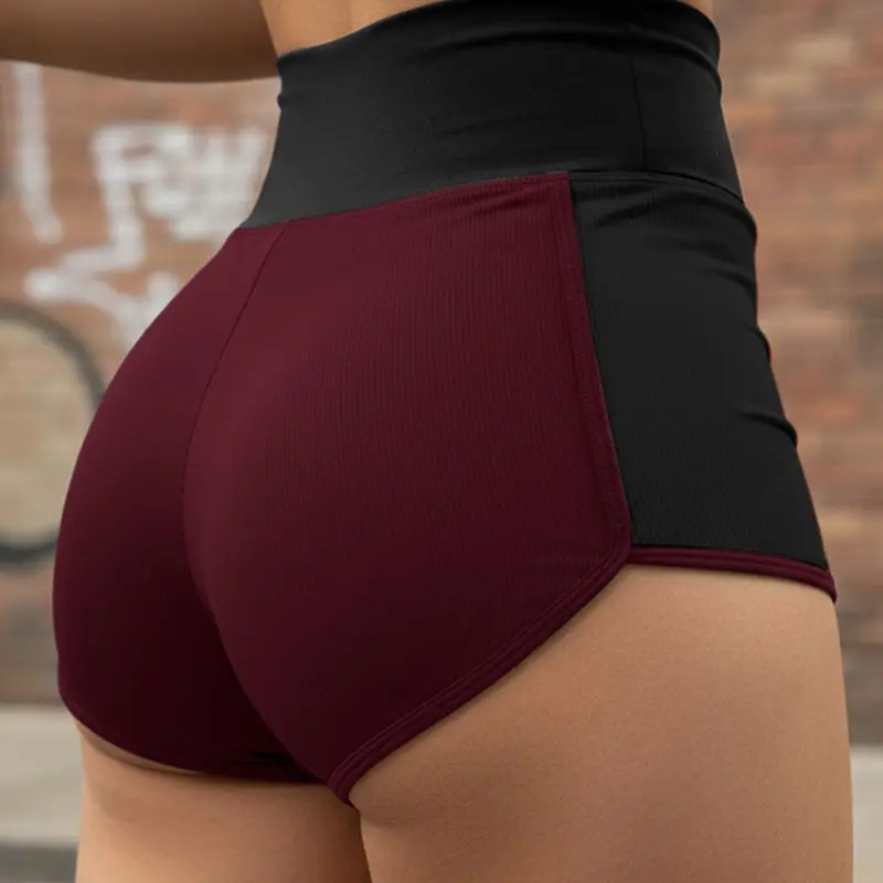 INCERUN Men's Sporty Patchwork Colorblock Knit Tight Short Pants, Lightweight Workout Exercise Shorts, Elastic Sporty Shorts, Athletic Sports Shorts, Comfortable Athletic Wear, Stylish Gym, Perfect for Active Lifestyle