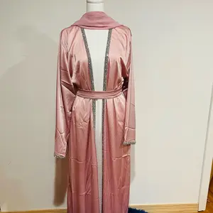 Satin Abaya - Beautiful Flowy Abayas available in pink and black