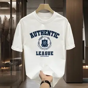 180gTrendy Short Sleeved T-shirt Printed Men's and Women's Ins 100% Cotton Loose Casual Top