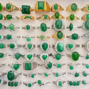 Natural gemstone rings