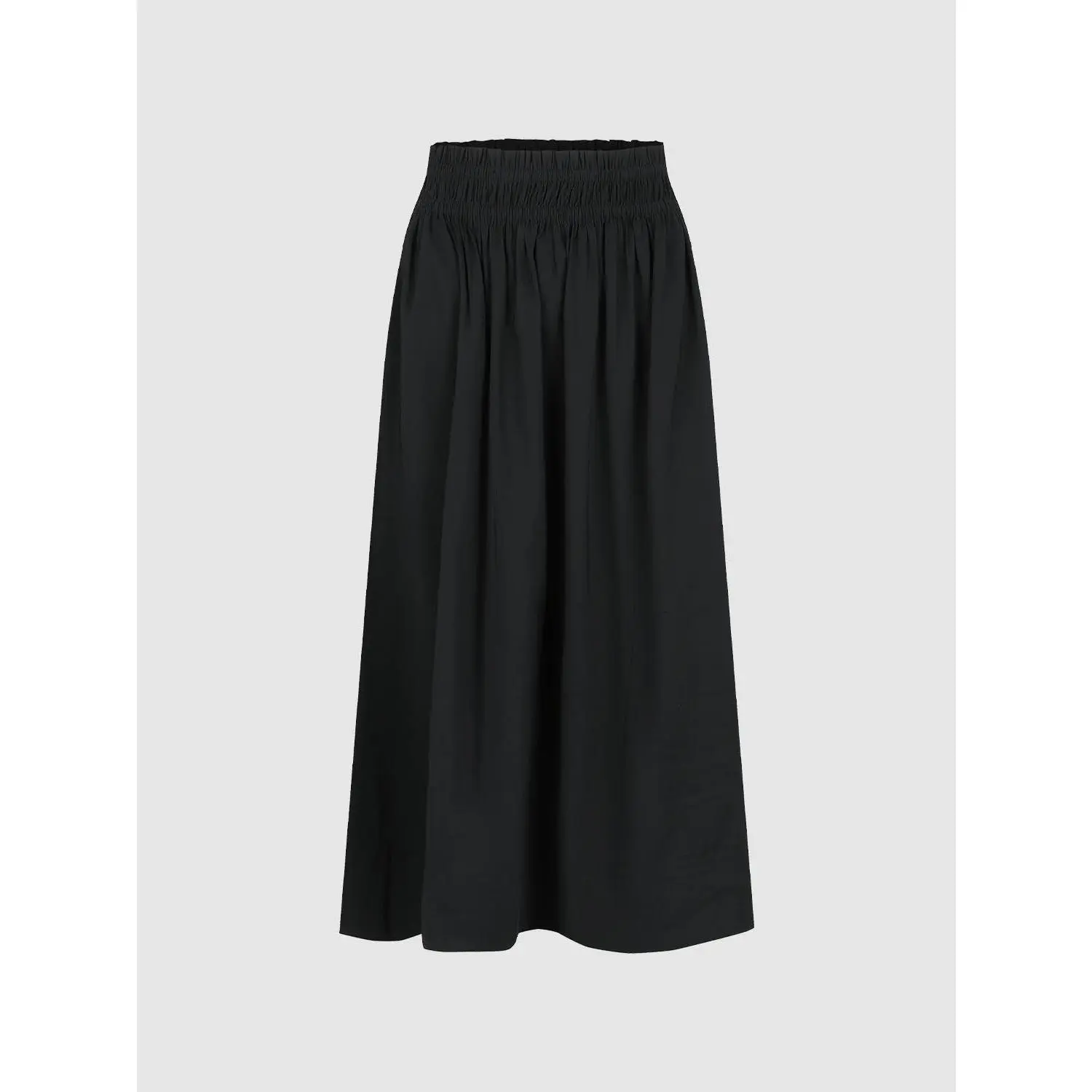 URBAN REVIVO Women's 2026 Summer Basic Casual Pull-On A-Line Midi Fishtail Skirt - Thin Viscose-Polyester Fabric, Hip-Flattering Bottom, Aline Style Skirts, Midi Category Inclusion, Midi Skirts