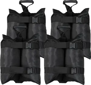 320 LBS  Canopy Weights Sand Bags Set of 4-1680D Oxford Heavy Duty Sandbags for Outdoor Tent, Patio Umbrella, Gazebo, Sun Selter, Windproof Pop up Tent Weights, Black (No Sand)