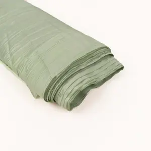 Sage Green Accordion Crinkle Taffeta Fabric Bolt 54"x10 Yards