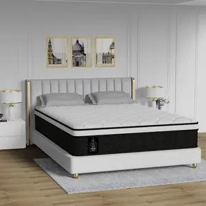 Queen Mattress, 12-Inch Hybrid in A Box | Medium Firm, Cooling Comfort & Motion Isolation, Pocketed Springs, Edge Support | CertiPUR-US Certified, Back Pain Relief | 100-Night Trial