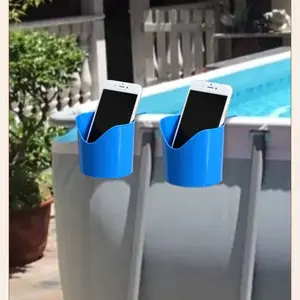 2-Piece Poolside Cup Holder Set, Ideal for Above-Ground Pools, Durable Drink Rack, Water Bottle Stand, Perfect for Pool Parties & Outdoor Events