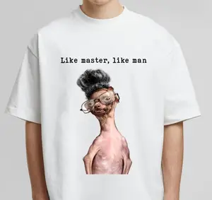 Funny Shirt, "Like Master Like Man" Meme Tee, Full Size S-5XL, Full Color, Gift For Friend For Man For Women