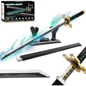 40in Tokitou Muichirou Anime Katana Building Toy with Scabbard & Stand, Collectible Cosplay Prop & STEM Gift，771 Pcs Jorumo Swords Building Sets for Adults & Kids demon slayer cosplay sword