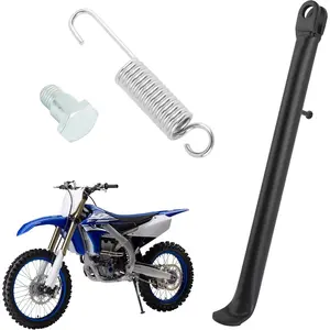 Dirt Bike Kickstand Set,Motorcycle Kickstand Replacement with Spring Screw for Foot Side Support,Professional Dirt Bike Accessories for 70cc 90cc 110cc 125cc 138cc Pit Dirt Bikes