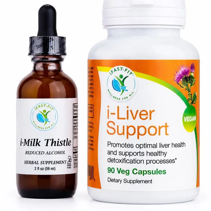 Ifastfit Liver Wellness Support Vitamin Capsules - Natural Milk Thistle Herbal Bundle, Nutrition Supplement for Health & Wellness