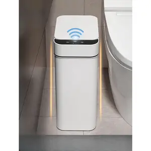 1pc Automatic Touchless Trash Can, 12L Capacity, Simple Home Cleaning Tool Suitable For Kitchen, Dining Room, Bathroom, Office, Bedroom And More