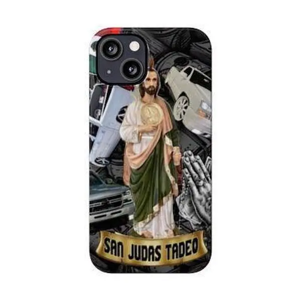 San Judas Tadeo Durable Shockproof Silicone Rubber Smartphone Casing Cover, Mobile Phone Accessory for iPhone 11-17 Pro Max/Plus, Samsung Galaxy S23-25