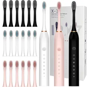 Sonic Electric Toothbrush for Adults, Rechargeable Toothbrush with 6 Brush Heads, 6 Cleaning Modes, IPX7 Waterproof, Smart 2-Minute Timer