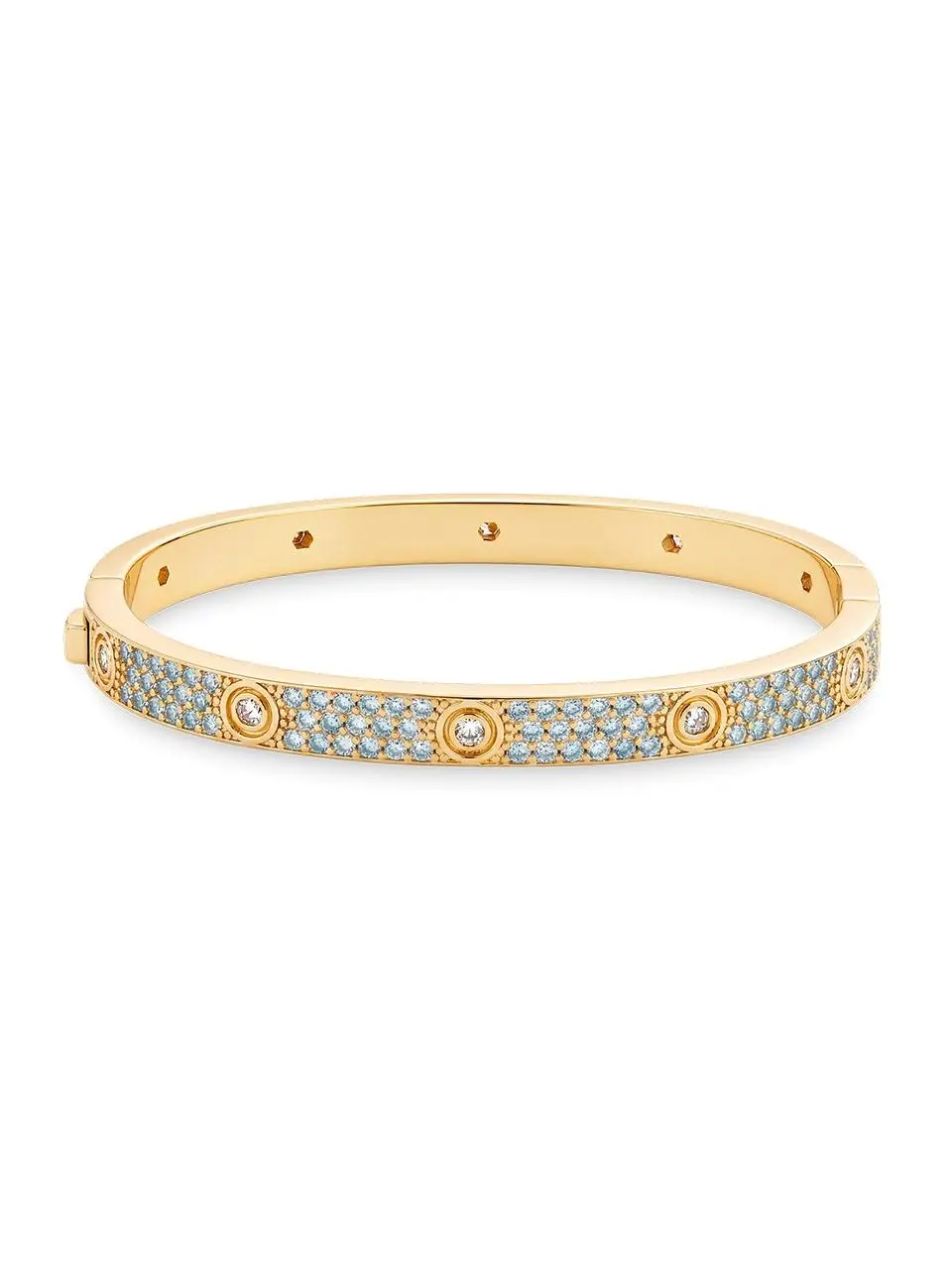 Lumière Aquamarine CZ Bangle